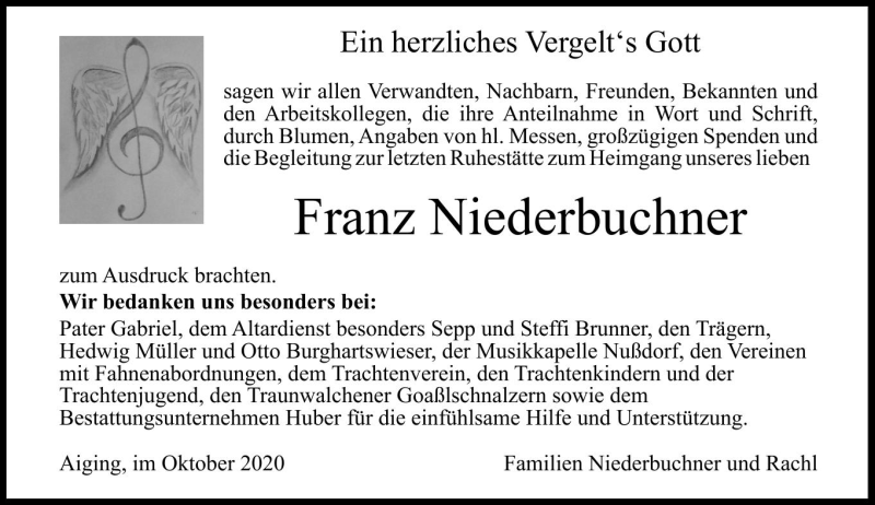 Franz Niederbuchner Pnp Trauerportal