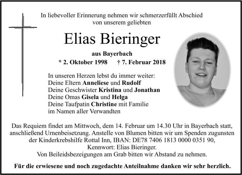 Elias Bieringer Pnp Trauerportal