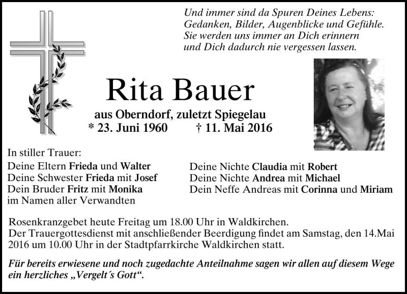 Rita Bauer - PNP Trauerportal